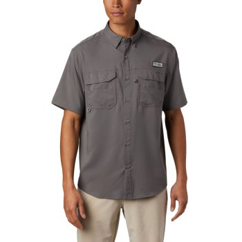 Columbia PFG Blood and Guts III Short Sleeve Woven, Camisa Grises Para Hombre | 956104-RDG